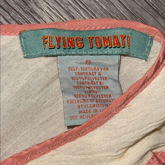 Flying Tomato Cream Maxi Dress with Black Embroidered Detail and Pink Trim - Picture 4 of 6